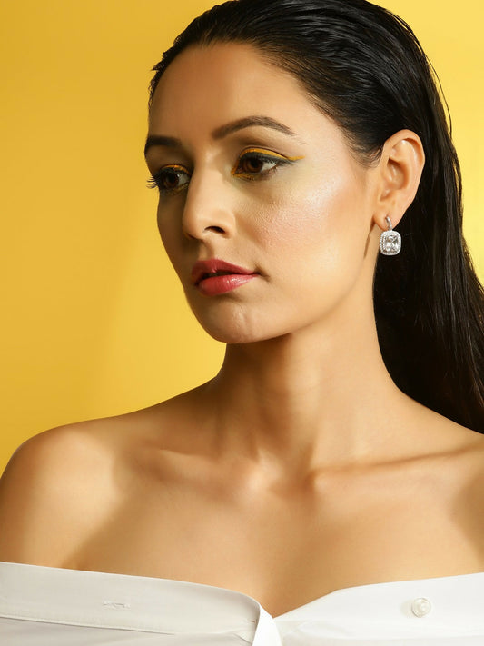 Silver Earrings- Ruby Raang | Swadesiicart