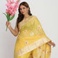 Shree Shyam Fashion Linen Cotton Yellow Saree