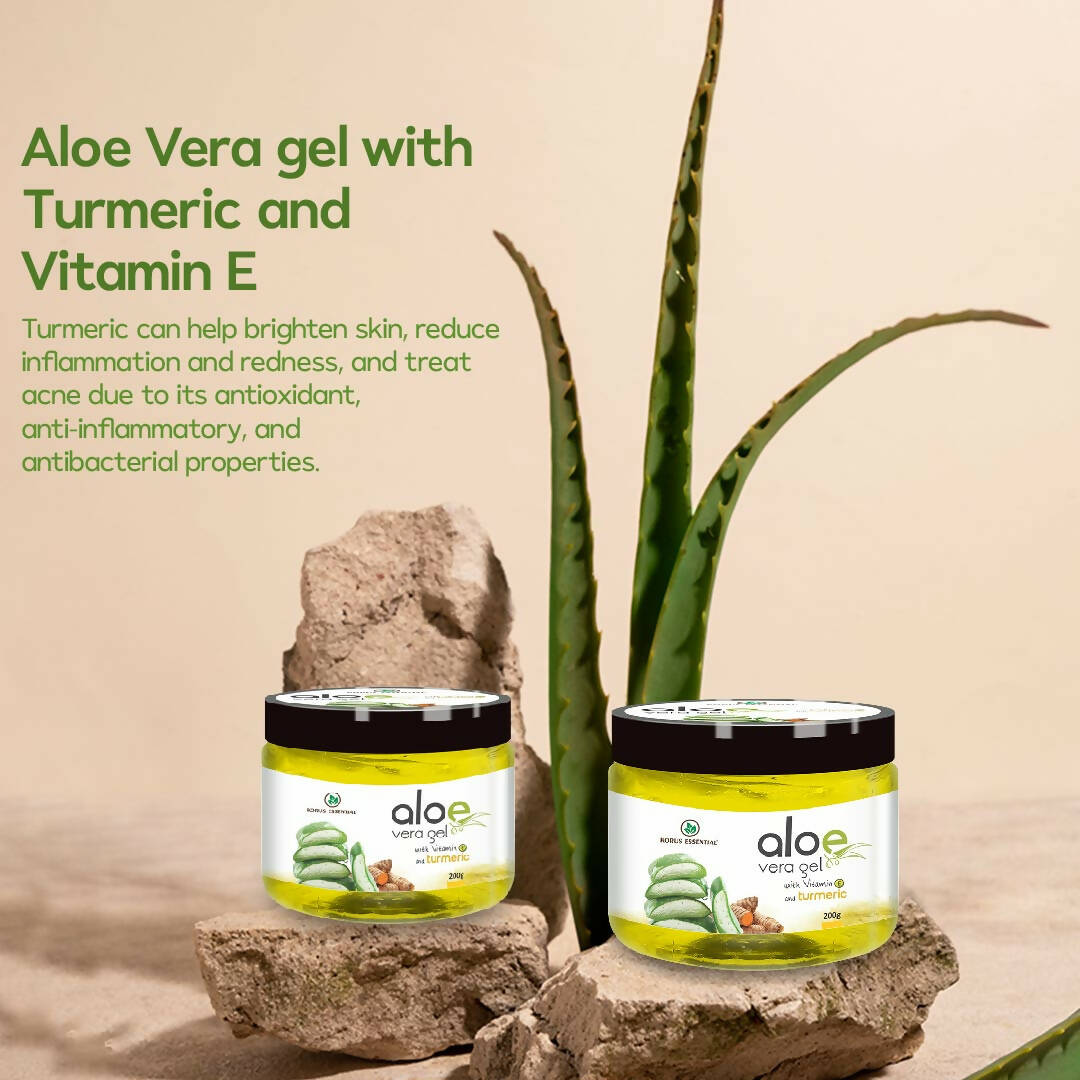 Korus Essential Aloe Vera Gel with Turmeric and Vitamin E - Swadesiicart