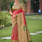 Astita Banarasi Silk Pink Saree | Swadesiicart