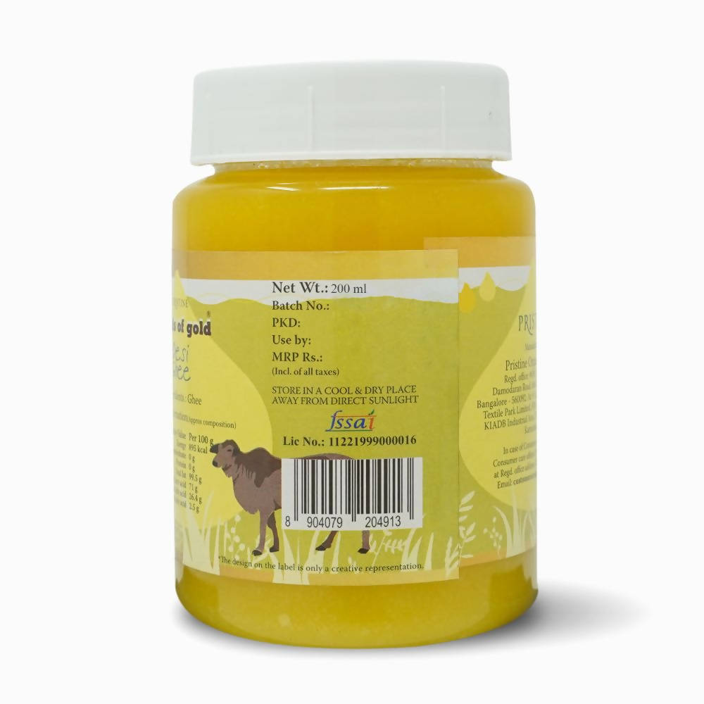 Pristine Fields of Gold - Desi Ghee | Vedic Bilona Method | Churned From Curd | Pure & Natural | | Swadesiicart