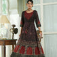 Juniper Black Georgette Festive Printed Anarkali Flared Anarkali Kurta For Women | Swadesiicart