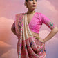 Vishnu Weaves Women's White Paithani Silk Zari Woven Saree with Blouse - Swadesiicart