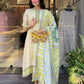 The52 Multi Women's Gorgeous Linen Silk Fabric Embroidered Work Straight Kurta Pant and Dupatta Set - Swadesiicart