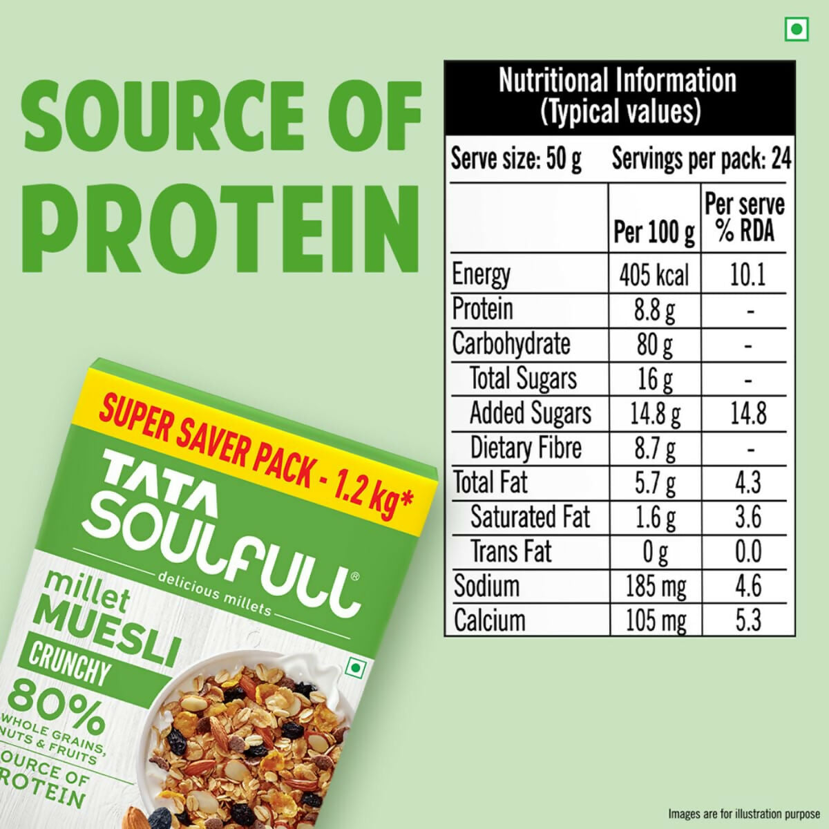 Tata Soulfull Millet Muesli Crunchy Breakfast Cereals - Swadesiicart