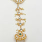 NVR Women's Green Gold-Polished Stone Studded Handcrafted Ring Bracelet - Swadesiicart