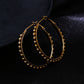 NVR Women Gold Toned Beaded Circular Earrings | Swadesiicart