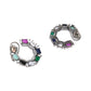 Multi Silver Stud Earrings- Ruby Raang | Swadesiicart