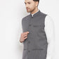 Even Apparels Grey Merino Men Woven Nehru Jacket BF708 | Swadesiicart