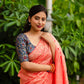 Pink Jute Silk Woven Design Saree with Unstitched Blouse - Hiral Fashion | Swadesiicart