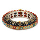 Gold-Polished Blue White Kundan Studded Pearls Beaded Bangle - Ruby Raang - Swadesiicart