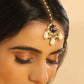 Nuyug 22K Gold Plated Ruby Grace Earrings | Swadesiicart