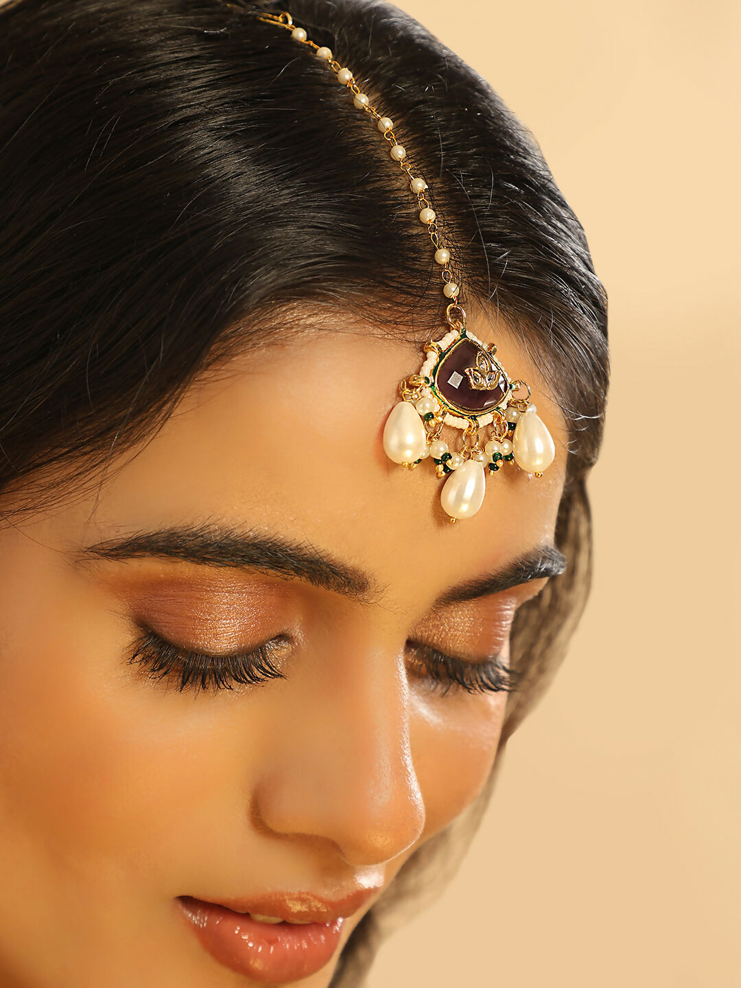 Nuyug 22K Gold Plated Ruby Grace Earrings | Swadesiicart
