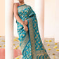 Joban Fashion Aqua Soft Pure Handloom Banarasi Silk Saree | Swadesiicart