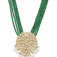 Gold-Toned Green Brass Gold-Polished Necklace - Ruby Raang | Swadesiicart