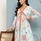 Ahalyaa Women's Traditional wear Kurta Set - Blue | Swadesiicart