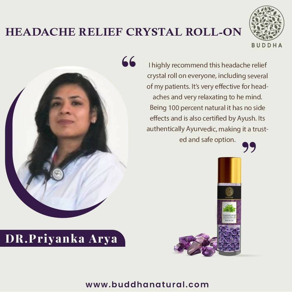 Buddha Natural Crystal Roll-On For Headache Relief - Swadesiicart