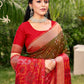 Shree Shyam Fashion Pochampalli Silk Brown Saree