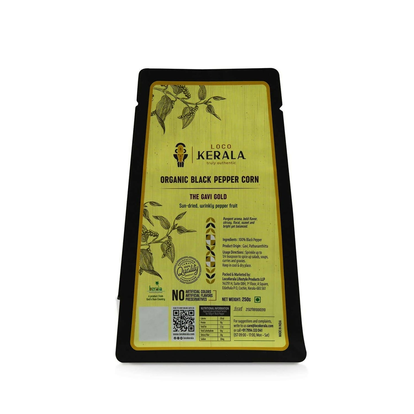 LocoKerala The Gavi Gold Organic Black Pepper Corn - Swadesiicart