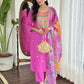 Light purple Viscose Chanderi Stitched Suit With Dupatta - Tanisha | Swadesiicart