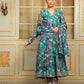 Pomcha Jaipur Blue Saadgi Phulwari Anarkali Set | Swadesiicart