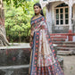 Vishnu Weaves Women's Black Soft Tussar Silk Small Zari Woven Border Saree with Blouse - Swadesiicart