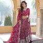 Lorenvalley Ranipink Pure Viscose Jacquard With Embroidered Sequins work Lehenga Choli | Swadesiicart