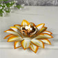 CraftVatika Gold-Toned Lotus Shaped Diya For Pooja | Swadesiicart