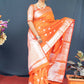 Jyoti Fashion Women's Orange Soft Banarasi Silk Zari Woven Saree with Blouse | Swadesiicart