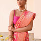 Joban Fashion Pink Peach Soft Pure Handloom Banarasi Silk Saree | Swadesiicart