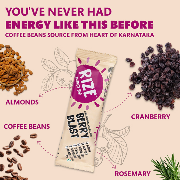 Rize Energy Bar Berry Blast | Swadesiicart