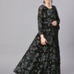 Ahalyaa Black Georgette Anarkali Kurta With Dupatta | Swadesiicart