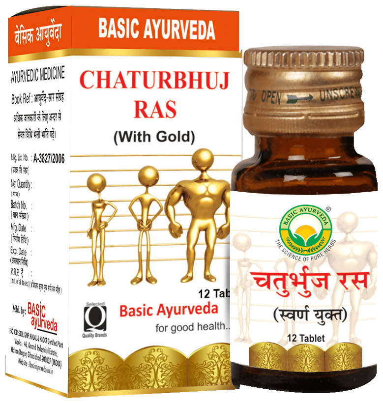 Basic Ayurveda Chaturbhuj Ras (with Gold) Tablet | Swadesiicart