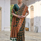 Vishnu Weaves Women's Bt-Green Silk Woven Saree with Blouse - Swadesiicart