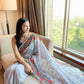 Vamsee Sandhya Grey Georgette Saree - Swadesiicart
