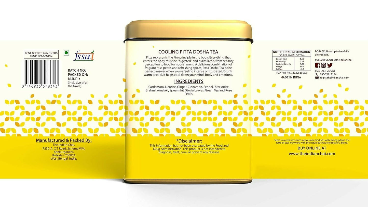 The Indian Chai - Cooling Pitta Dosha Tea | Swadesiicart