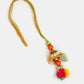 NVR Women Set of 2 Red Beaded Lumba Rakhi With Roli Chawal | Swadesiicart