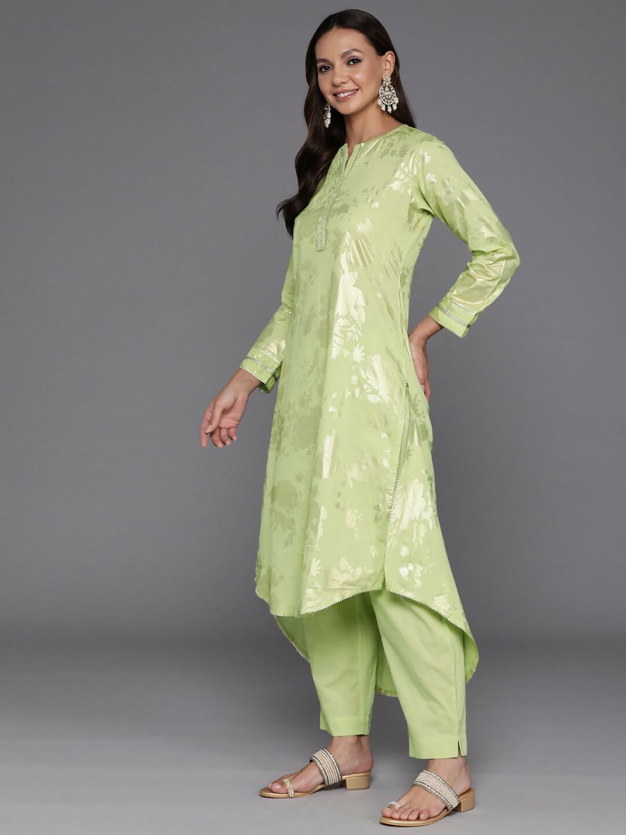 Ahalyaa Women's Traditional wear Kurta Set - Green | Swadesiicart