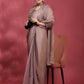 Purple Fancy Pure Fabric Plain Ready to wear Saree with stitched Blouse - Vrinda | Swadesiicart