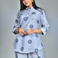 Morchari Digital Print Semi Muslin Co-Ord Set Top & Trouser-Multicolor - Swadesiicart
