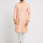 Ethnic India Peach Men's Kurta | Swadesiicart