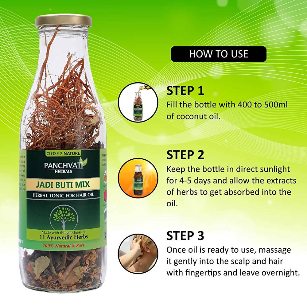 Panchvati Herbals Jadi Buti Mix Herbal Tonic For Hair Oil - Swadesiicart