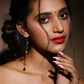 Gold-Polished Contemporary Drop Earrings - Ruby Raang - Ruby Raang Studio