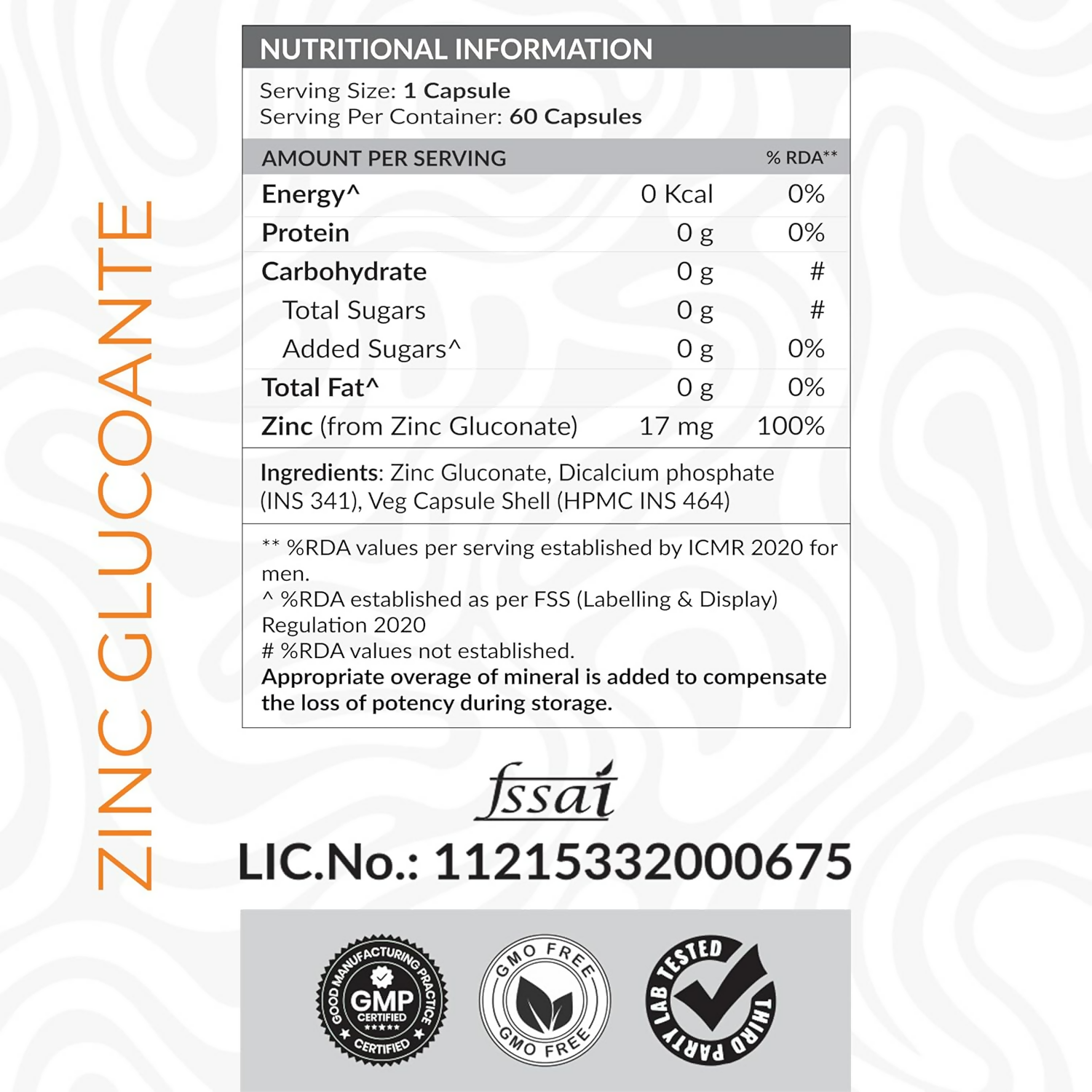 As-It-Is Nutrition Atom Zinc Gluconate Veg Capsules | Swadesiicart