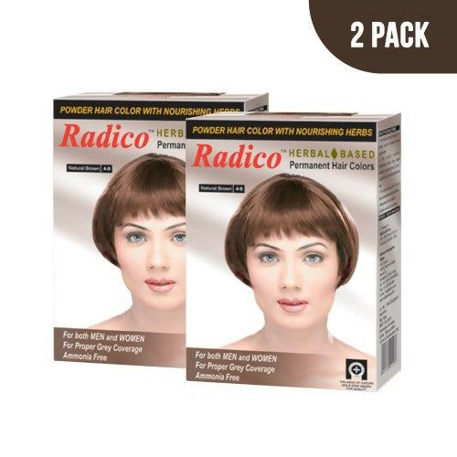 Radico Natural Herbal Based Permanent Hair Color - Brown - Limited Time Offer - Swadesiicart