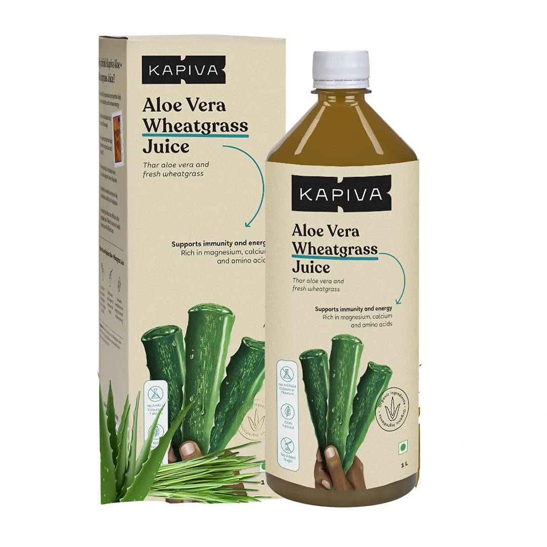 Kapiva Ayurveda Aloe Vera + Wheatgrass Juice | Swadesiicart