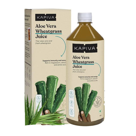 Kapiva Ayurveda Aloe Vera + Wheatgrass Juice | Swadesiicart