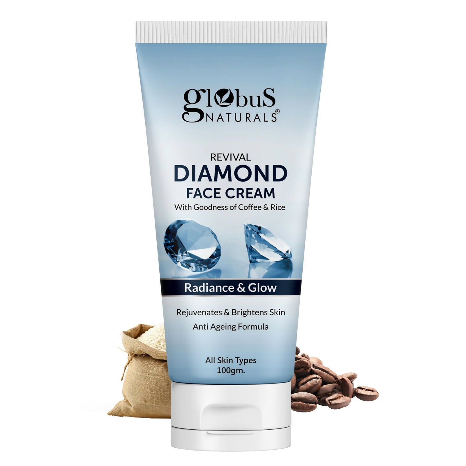 Globus Naturals Revival Diamond Face Cream, Suitable For All Skin Types | Swadesiicart