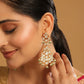 Nuyug 22K Gold Plated Chandbali Stone Drop Kundan Earrings | Swadesiicart