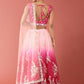 House of Panchhi Rose Tone Shadding Net Sequinse Work Lehenga & Blouse, Dupatta | Swadesiicart